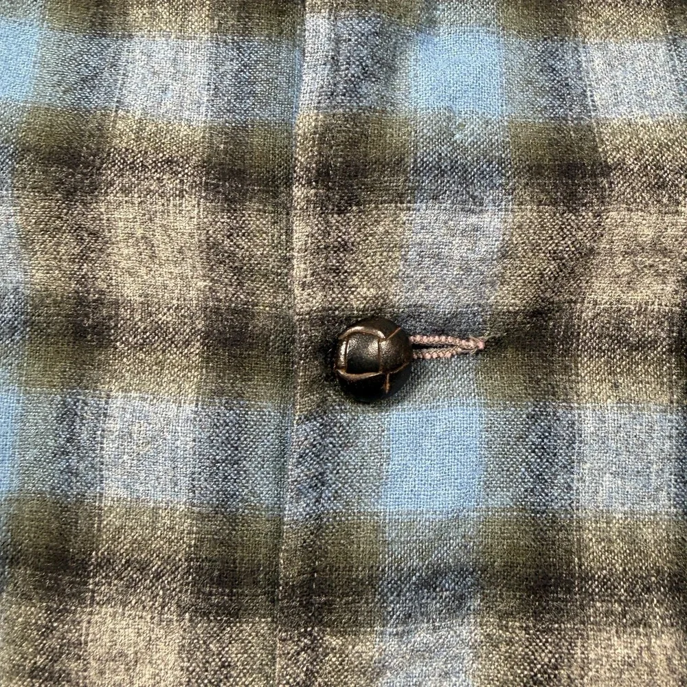 Vintage 60's  Pendleton Wool Blazer Chore Shirt Jacket Blue Men's Small